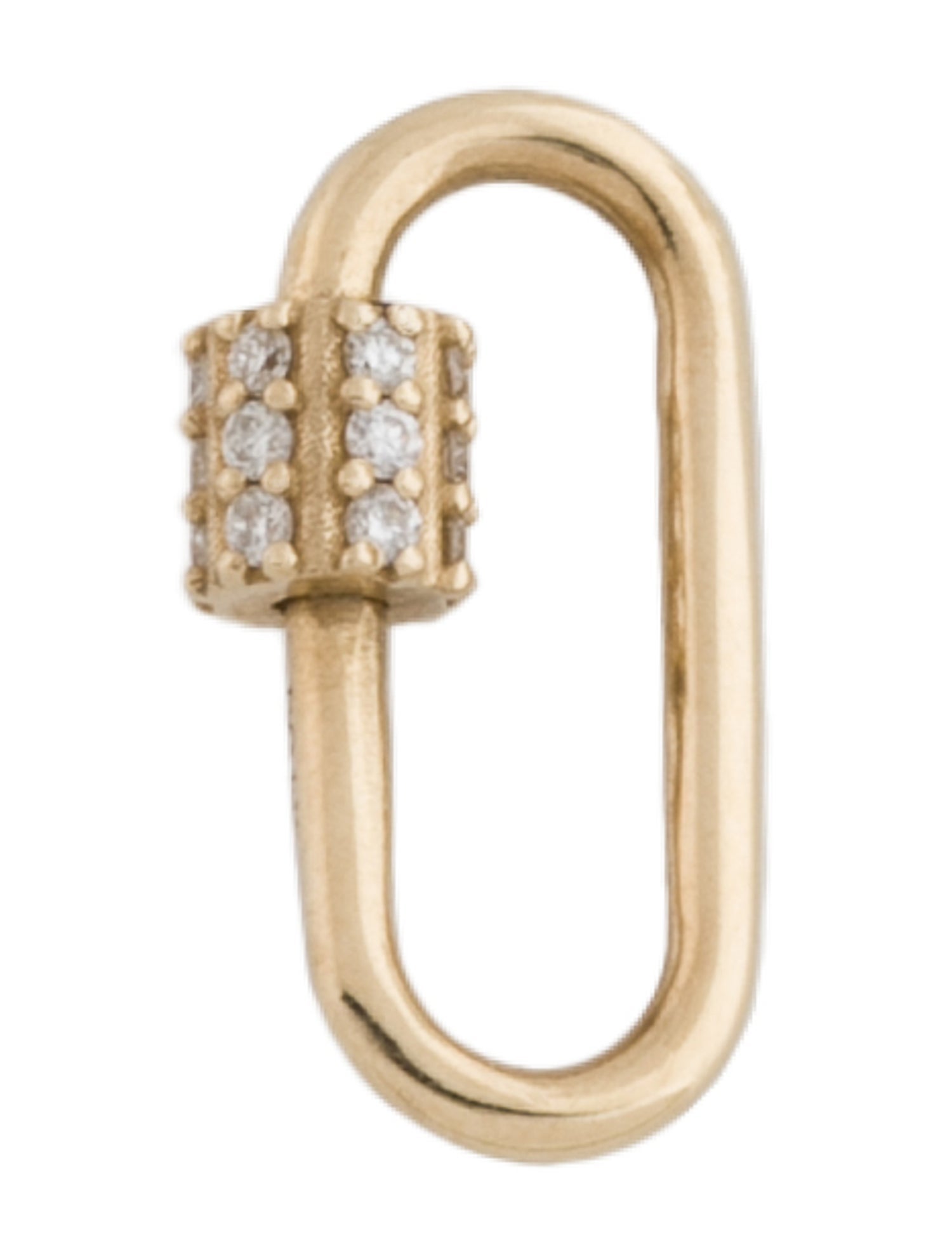 Baby Gold Diamond Barrel Charm Connector