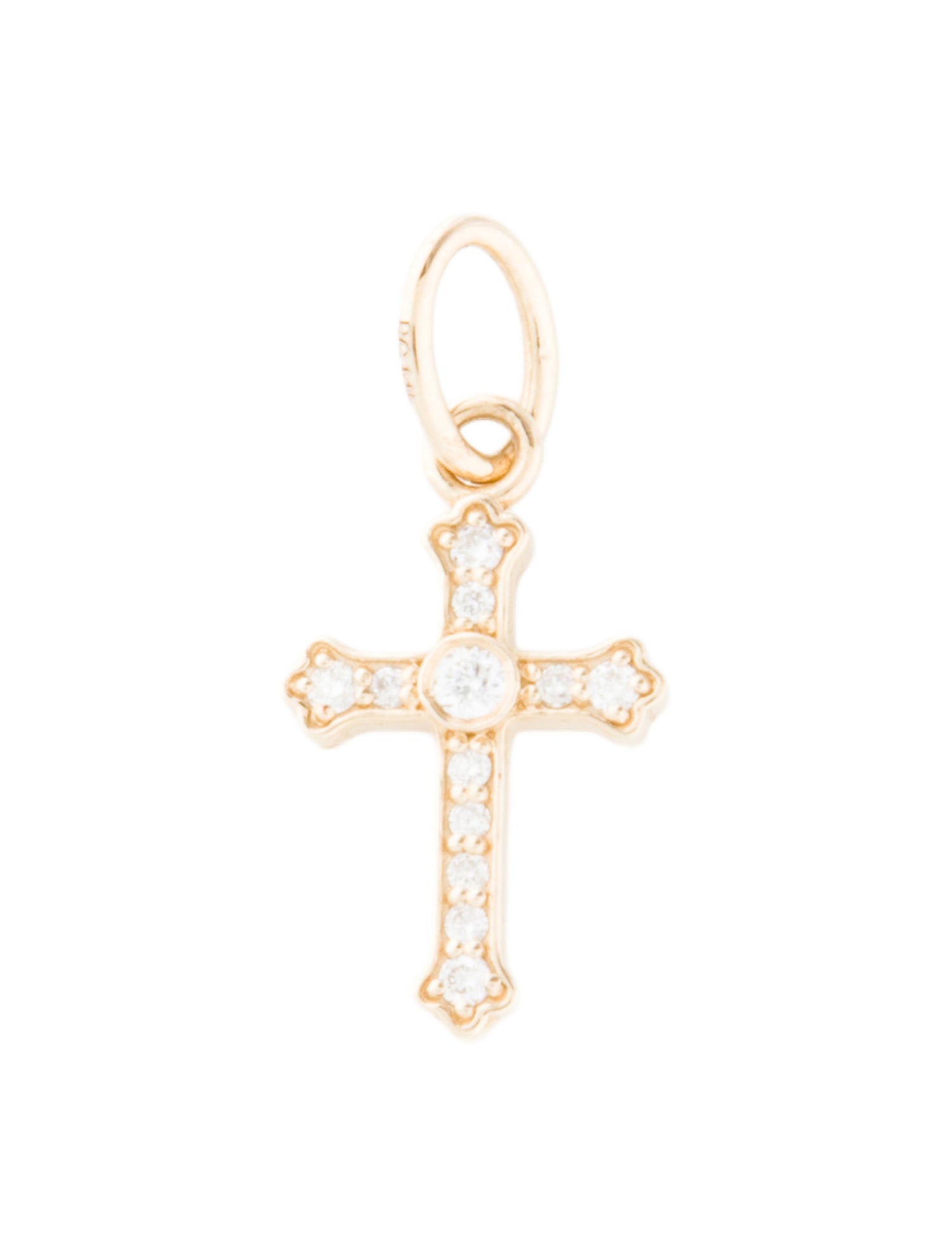 Baby Gold 14K Diamond Orthodox Cross Charm