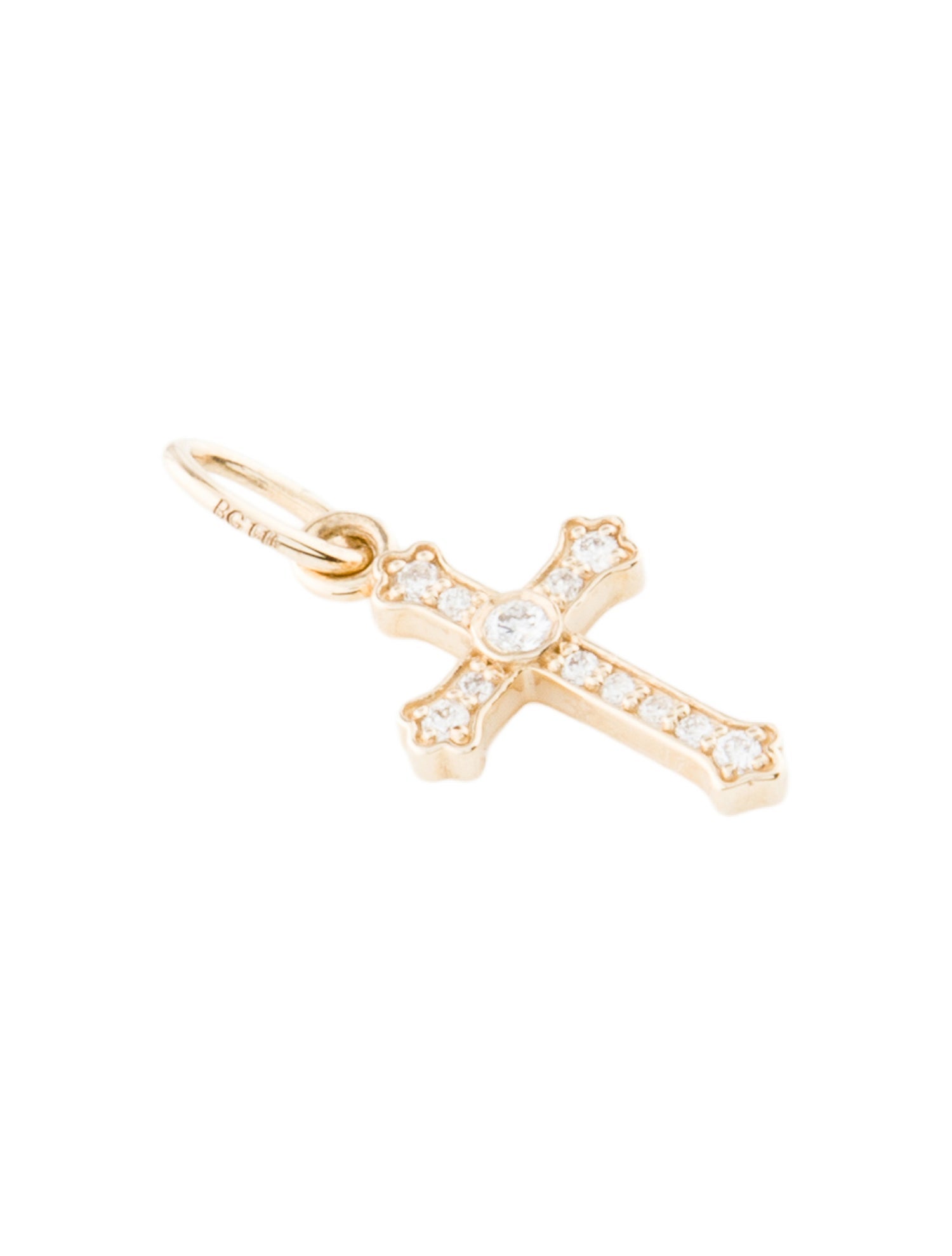 Baby Gold 14K Diamond Orthodox Cross Charm