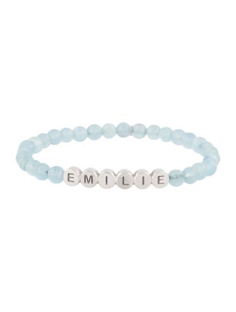 Baby Gold 14K Aquamarine 'EMILIE' Beaded Bubble Bead Bracelet