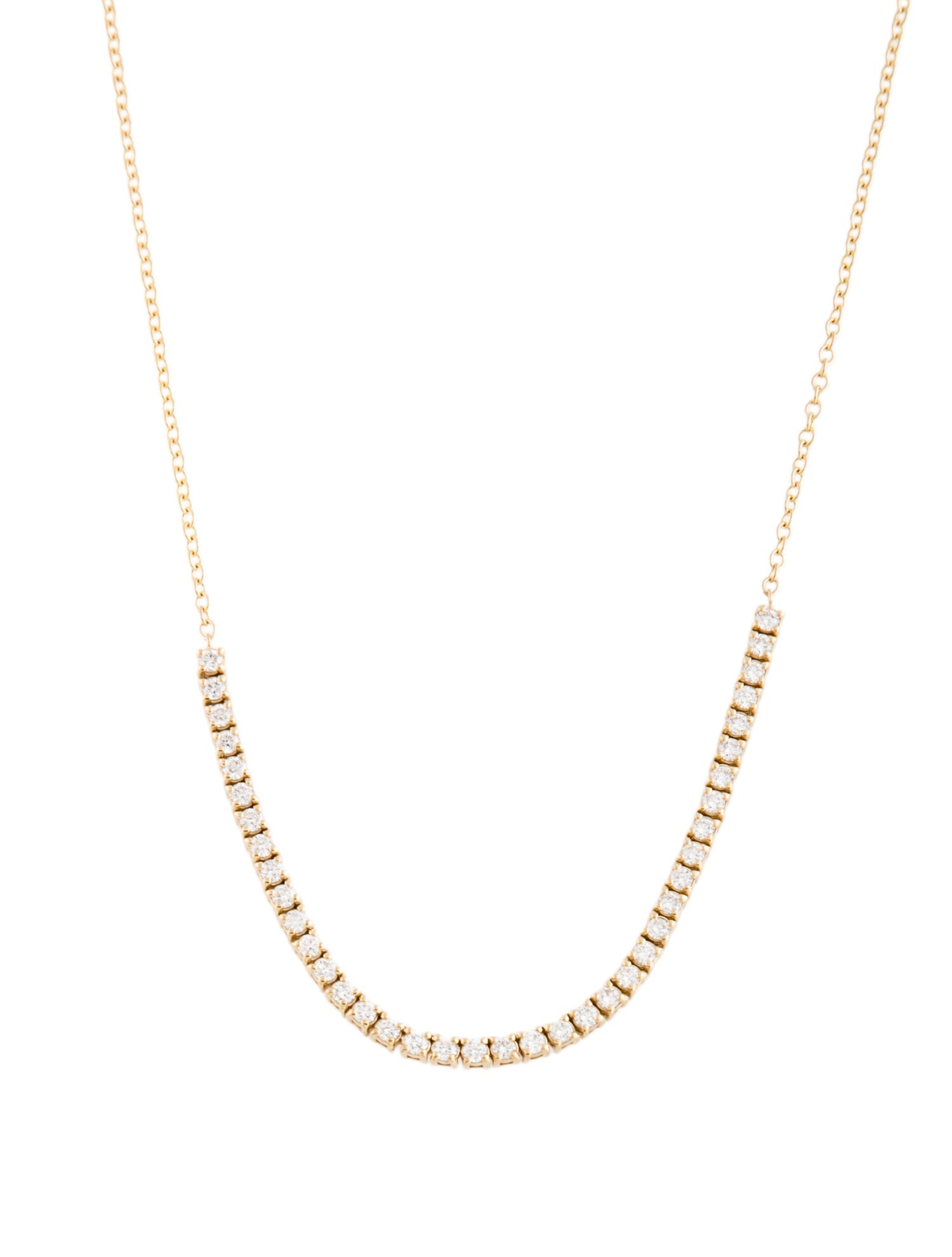 Baby Gold 14K Diamond Tennis Chain Necklace