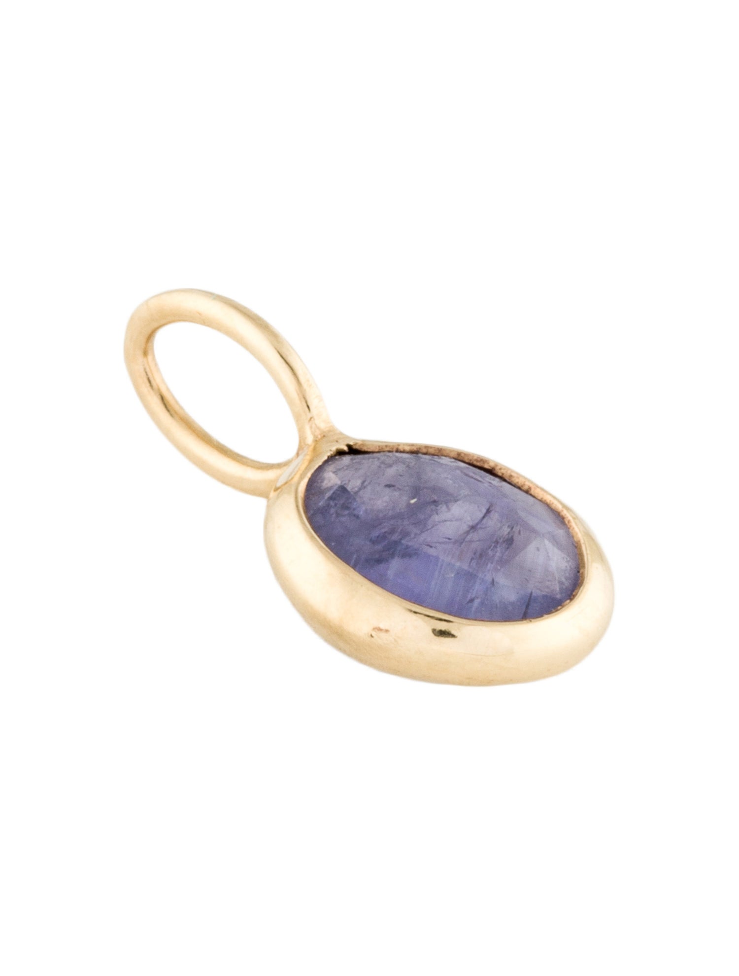 Baby Gold 14K Tanzanite Slice Charm