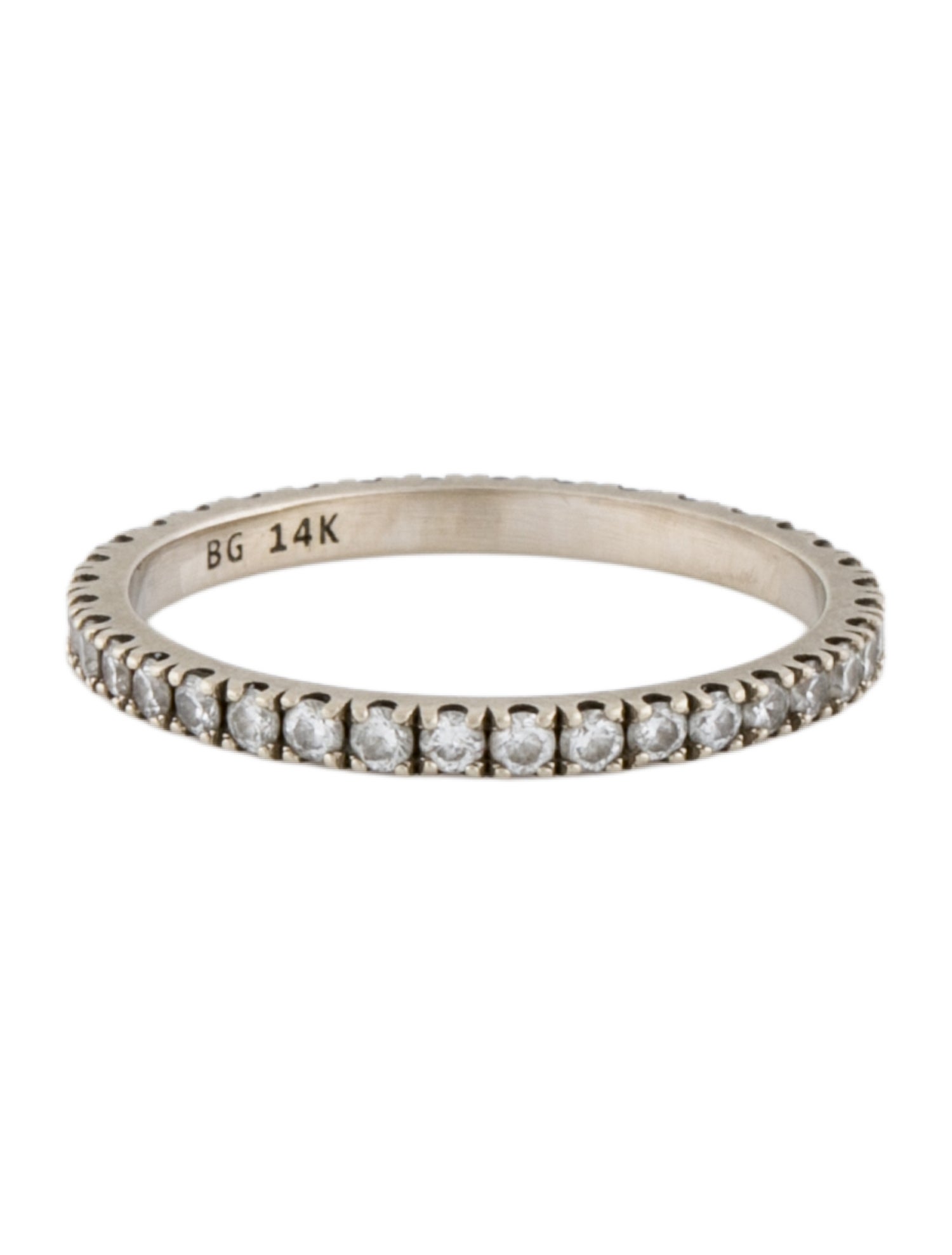 Baby Gold 14K U Pave Diamond Eternity Band Ring