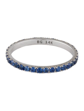 Baby Gold 14K Blue Sapphire Eternity Band