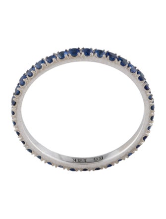 Baby Gold 14K Blue Sapphire Eternity Band