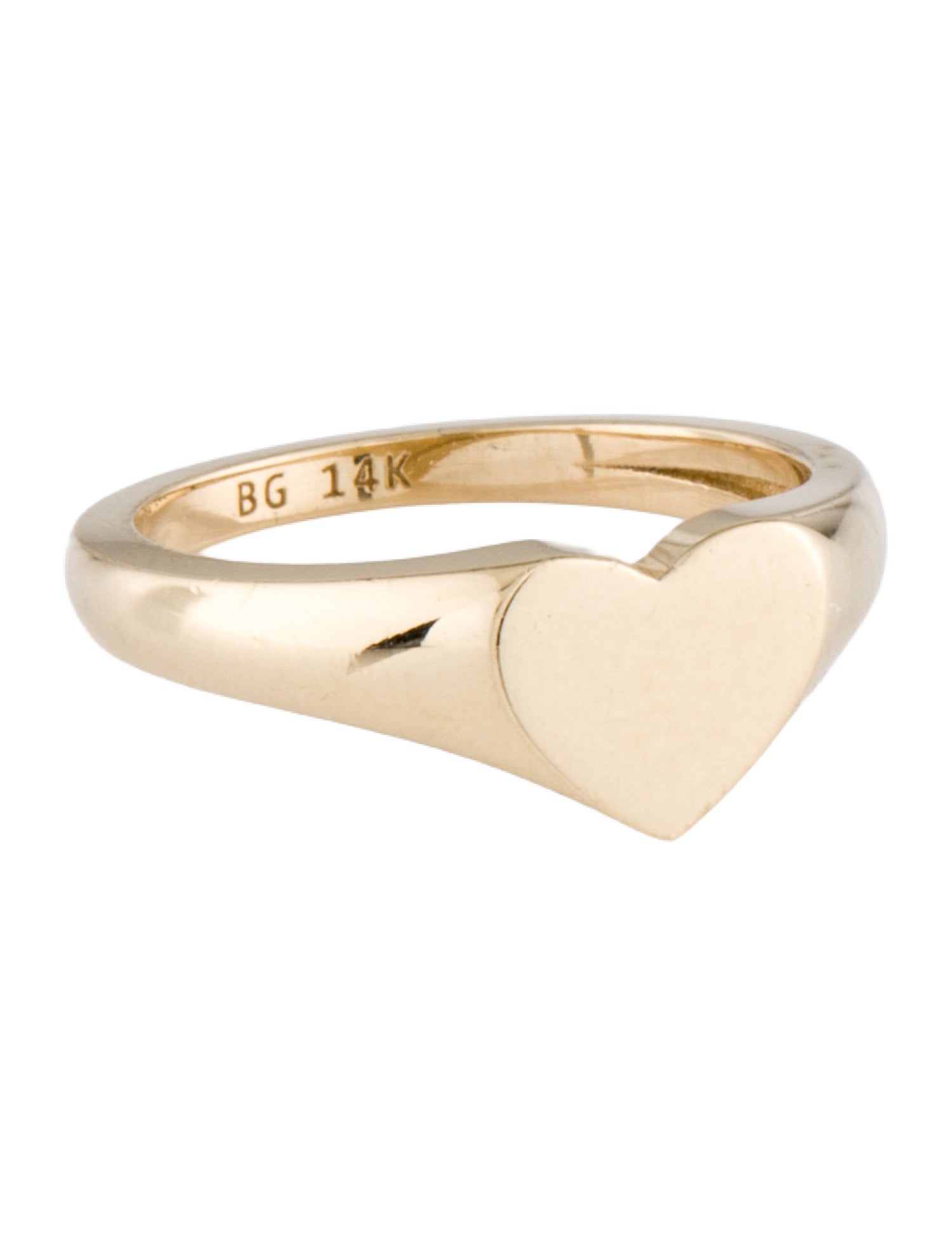 Baby Gold 14K Heart Signet Ring