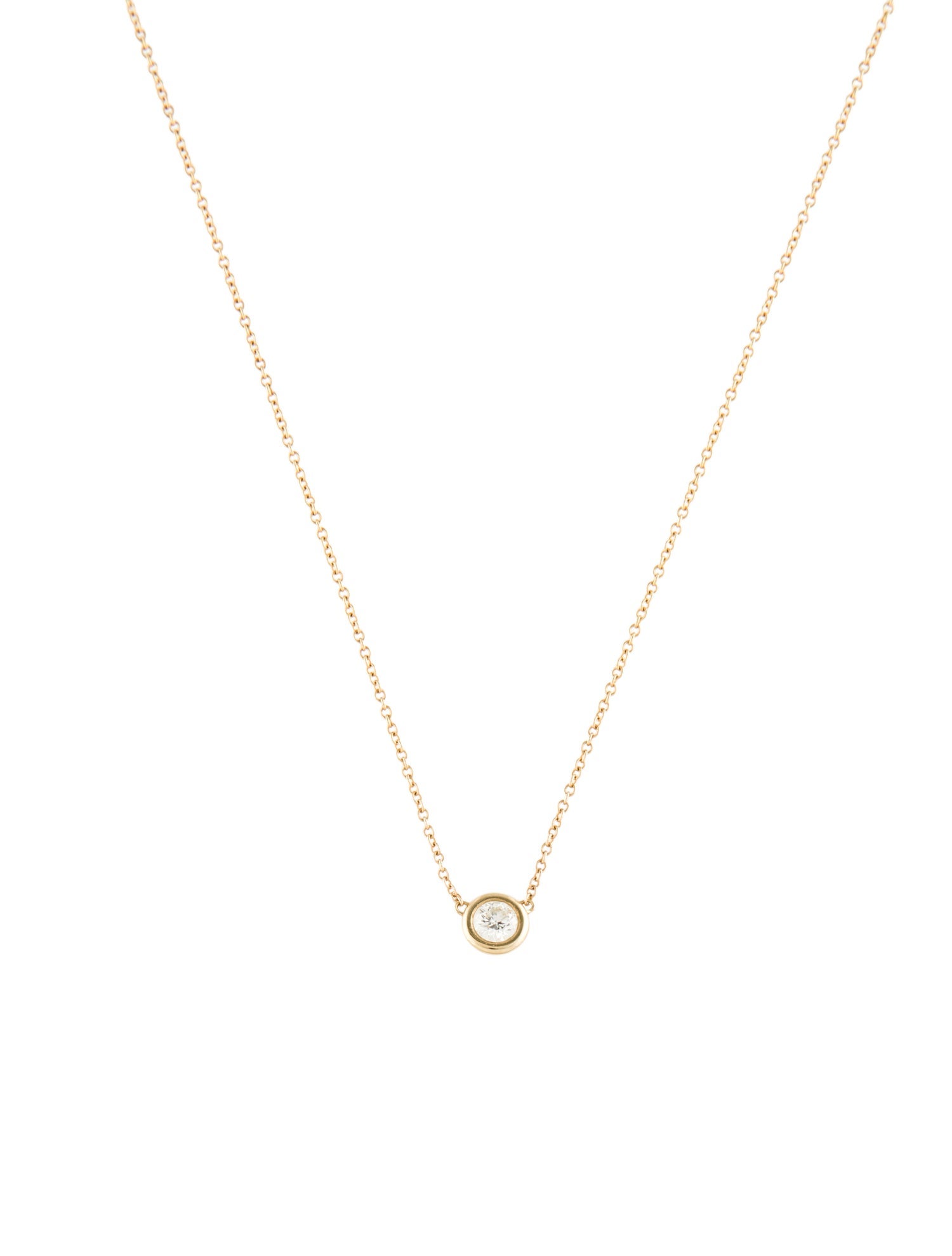 Baby Gold 14K Diamond Solitaire Pendant Necklace