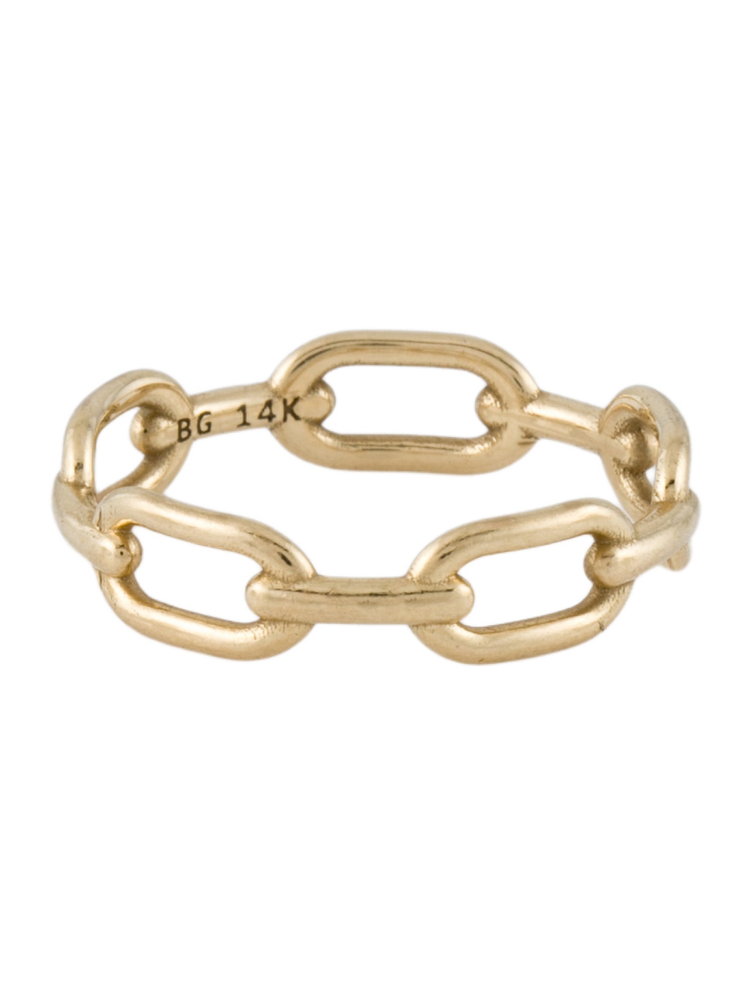 Baby Gold 14K Wide Paper Clip Link Ring