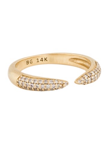 Pre-owned Baby Gold 14k Diamond Claw Ring In Multi