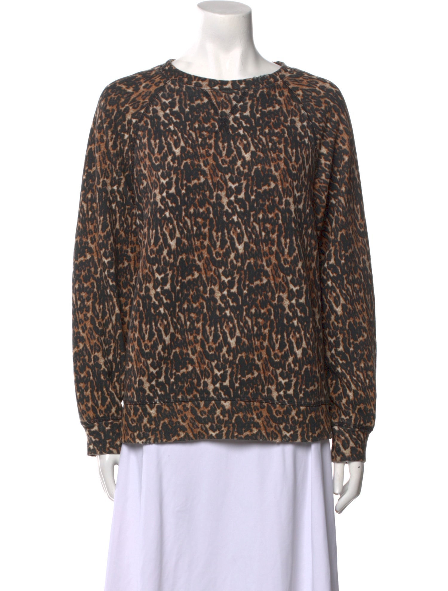 Bandier Animal Print Bateau Neckline Blouse