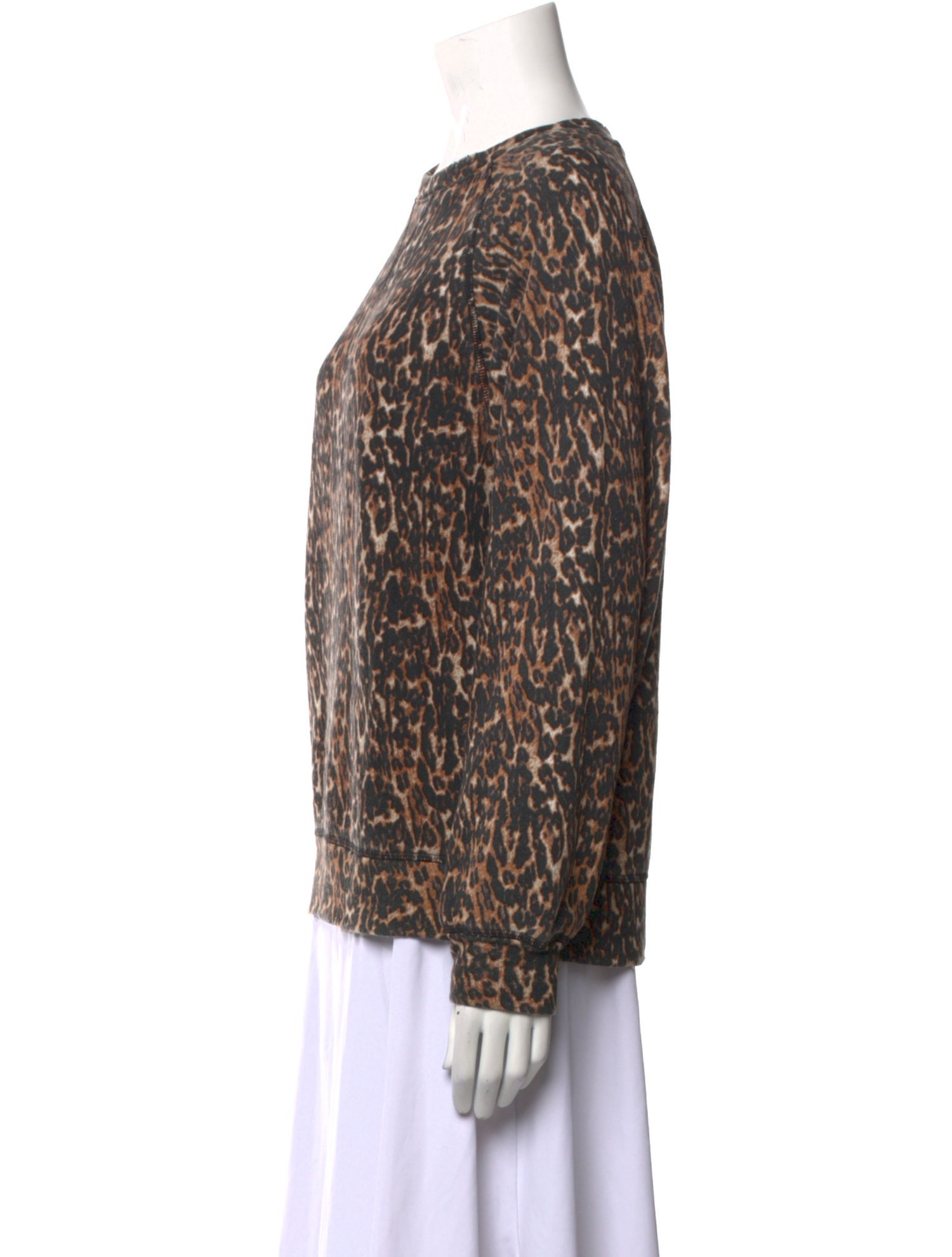 Bandier Animal Print Bateau Neckline Blouse