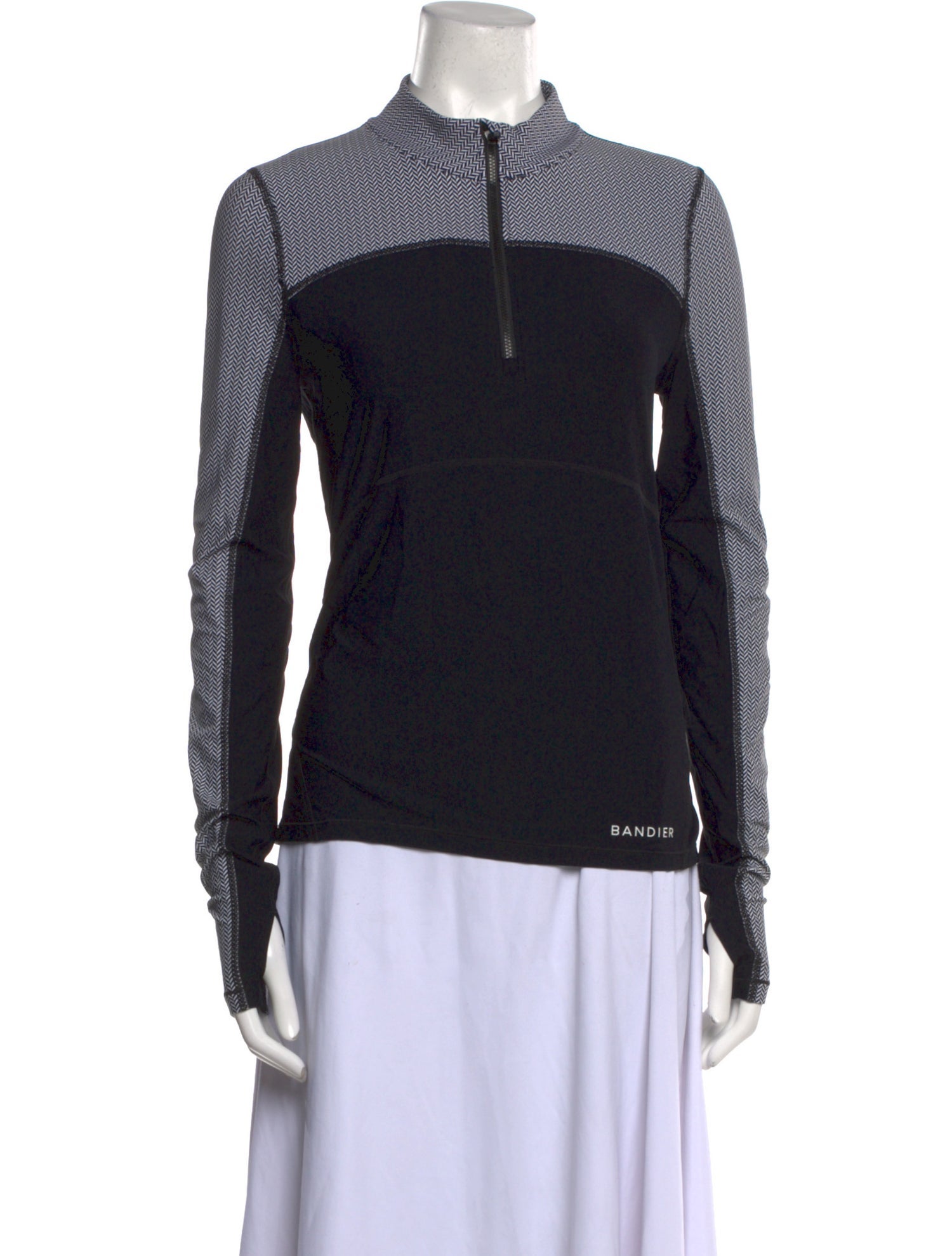 Bandier Mock Neck Long Sleeve Top w/ Tags