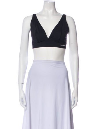 Bandier Nylon V-Neck Crop Top