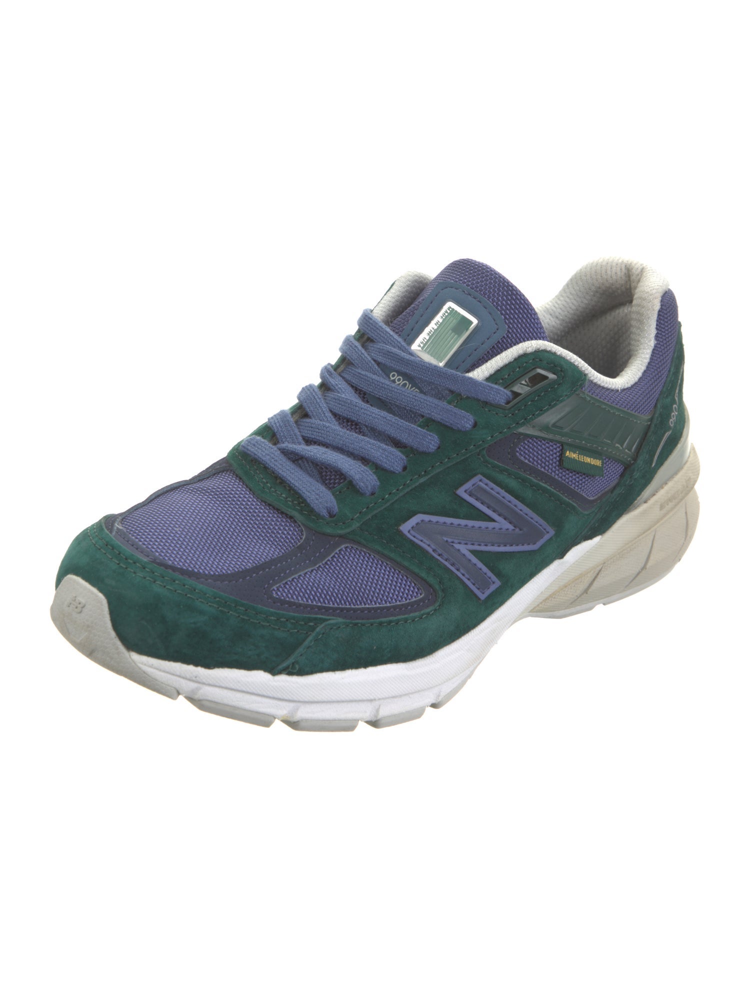 Aimé Leon Dore x New Balance Suede Colorblock Pattern Sneakers
