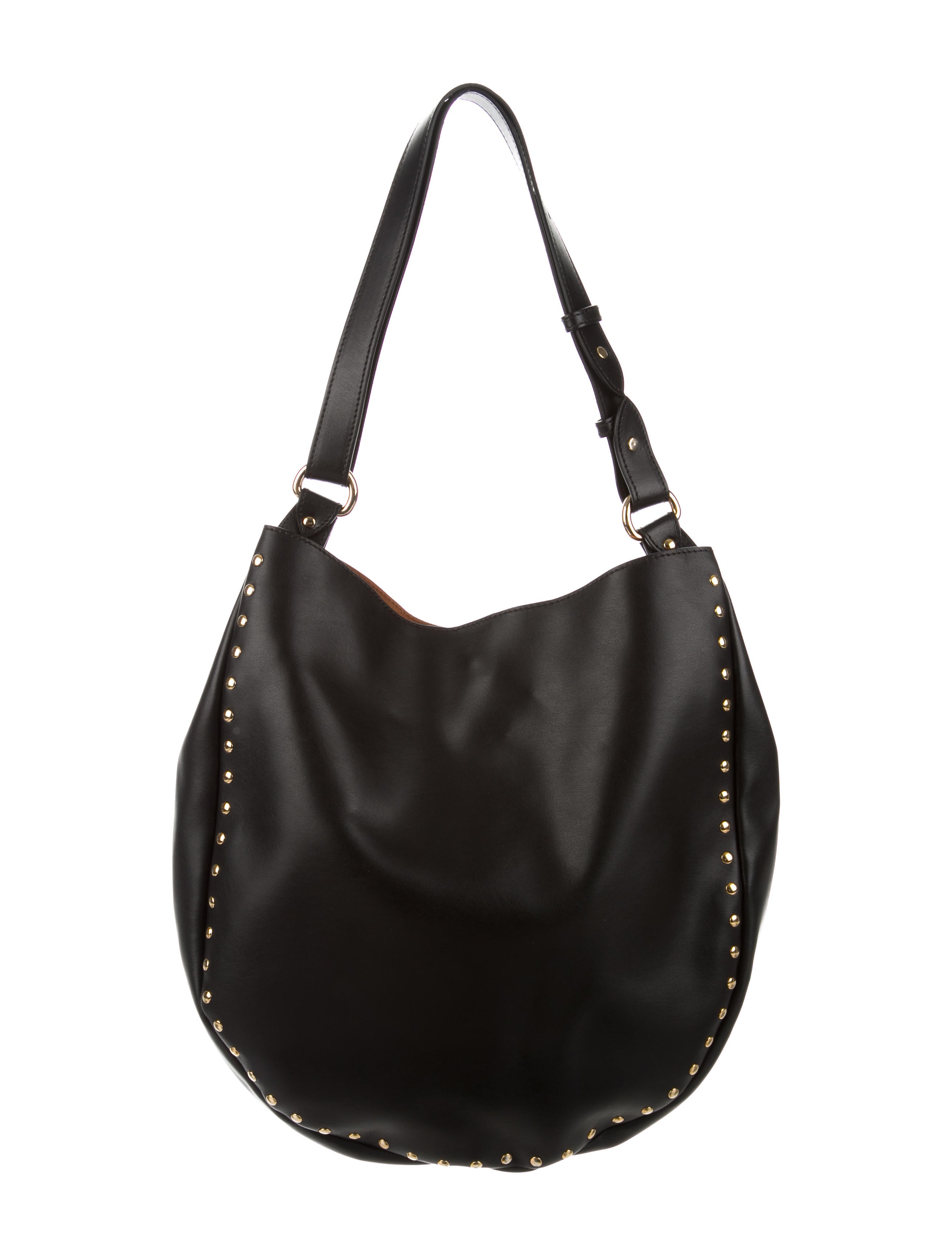 Barney S New York Leather Studded Hobo Handbags Wbany21244 The Leather Studded Hobo