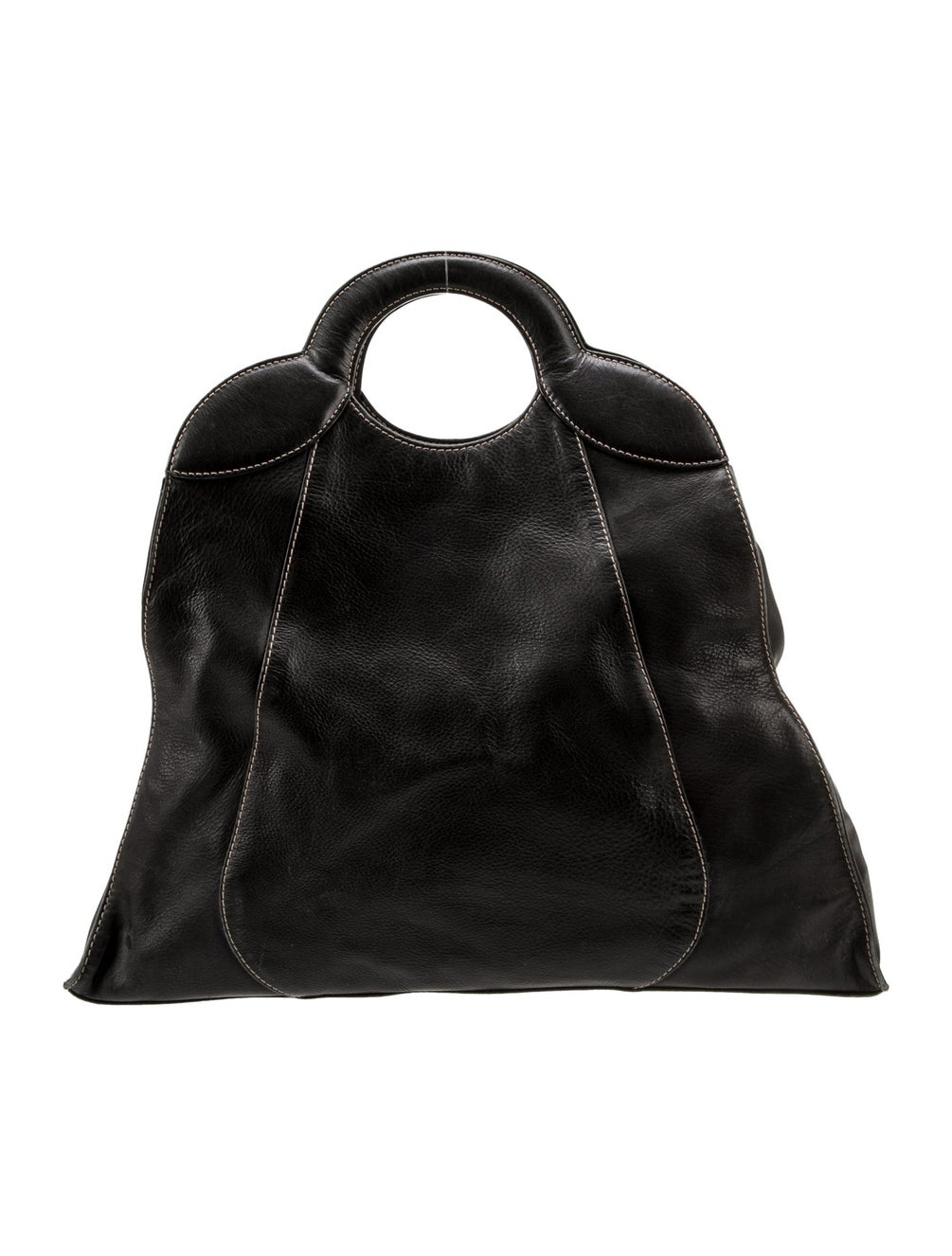 Barney's New York Leather Top Handle Bag Black Handle Bags, Handbags