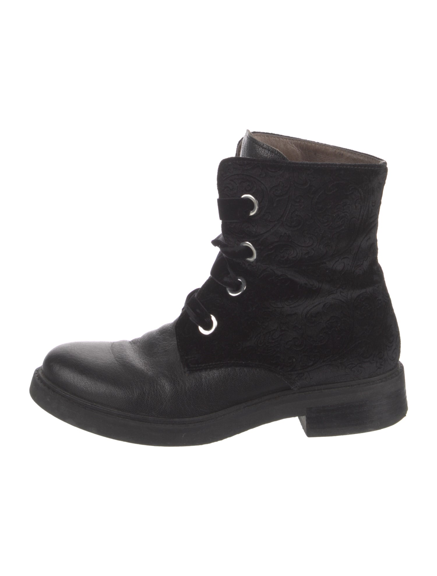 Barney's New York Leather Combat Boots