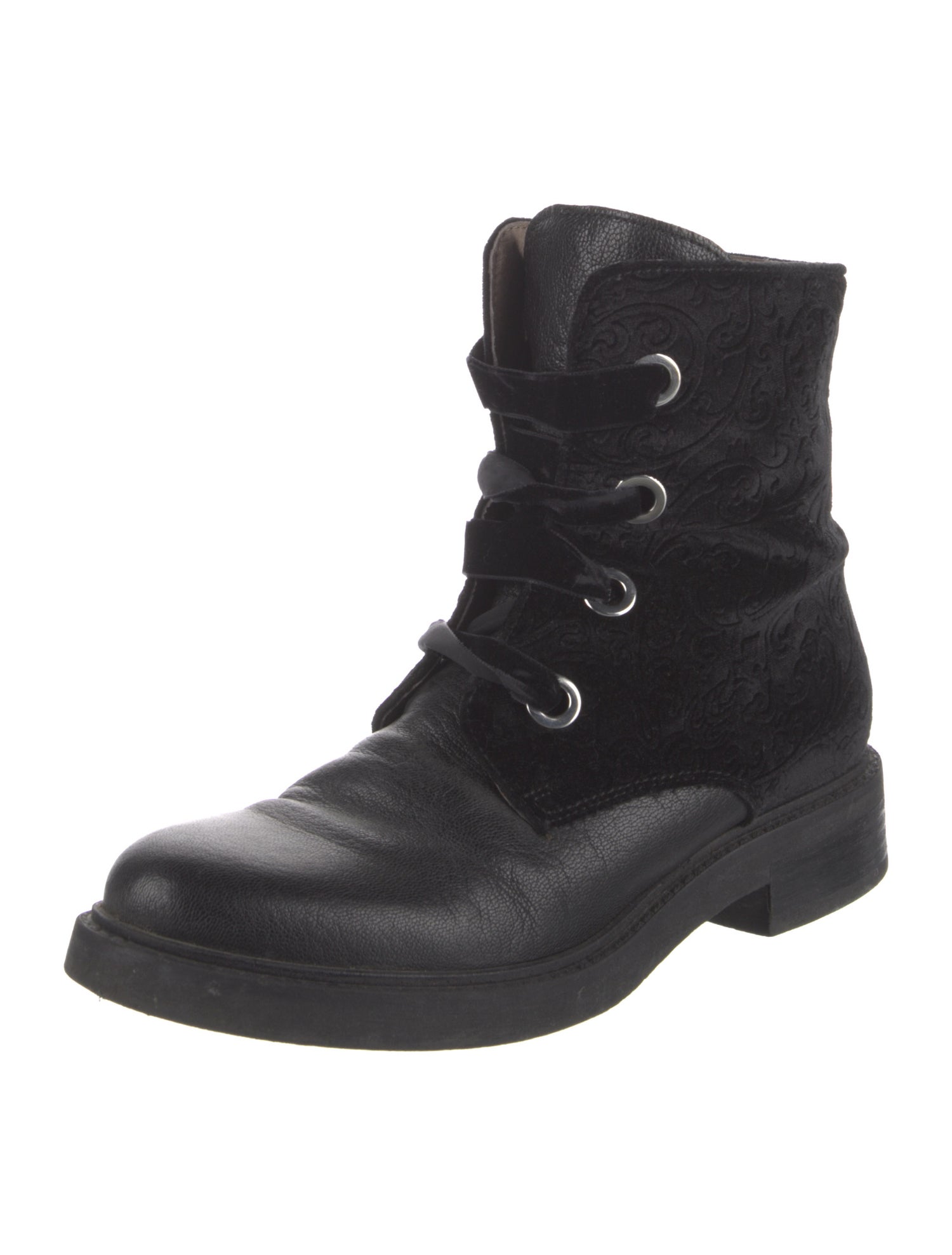 Barney's New York Leather Combat Boots
