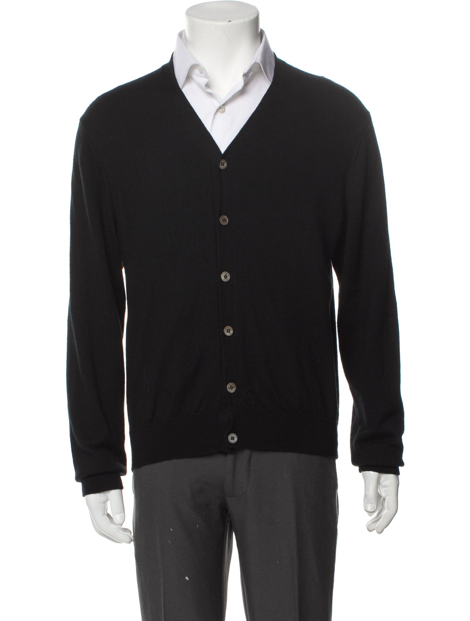 Barney's New York Merino Wool V-Neck Cardigan