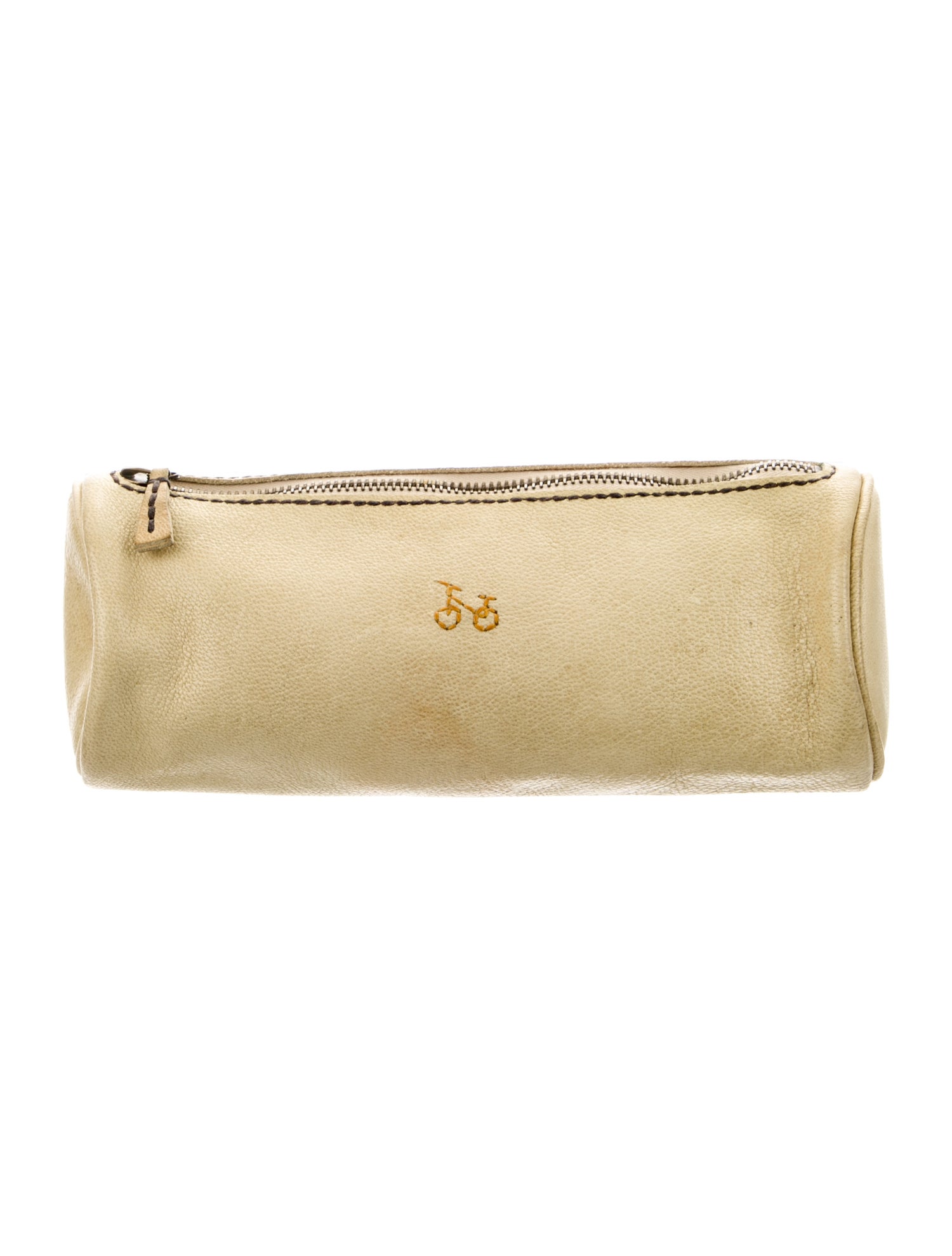 Barney's New York Leather Cosmetic Bag