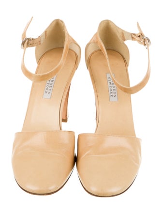 Barney's New York Leather D'Orsay Pumps