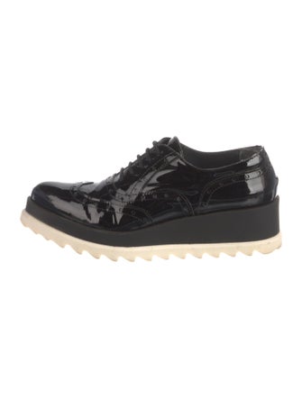Barney's New York Patent Leather Lasercut Accents Oxfords