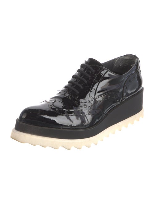 Barney's New York Patent Leather Lasercut Accents Oxfords