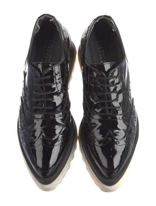 Barney's New York Patent Leather Lasercut Accents Oxfords