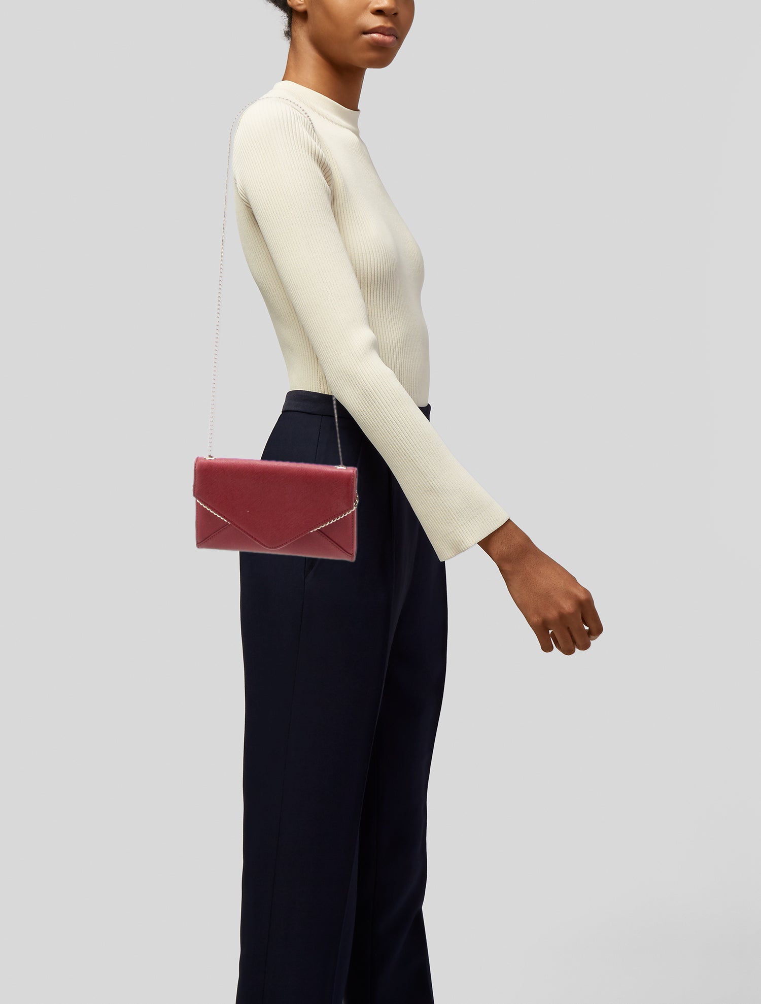 Barney's New York Saffiano Leather Shoulder Bag