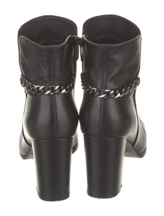 Barney's New York Leather Chain-Link Accents Boots