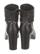 Barney's New York Leather Chain-Link Accents Boots