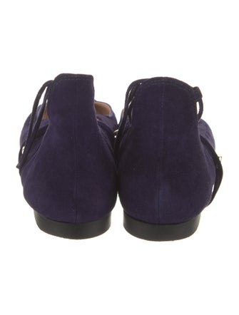 Barney's New York Suede Lasercut Accents Ballet Flats