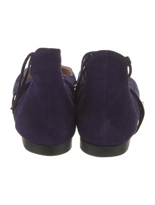 Barney's New York Suede Lasercut Accents Ballet Flats