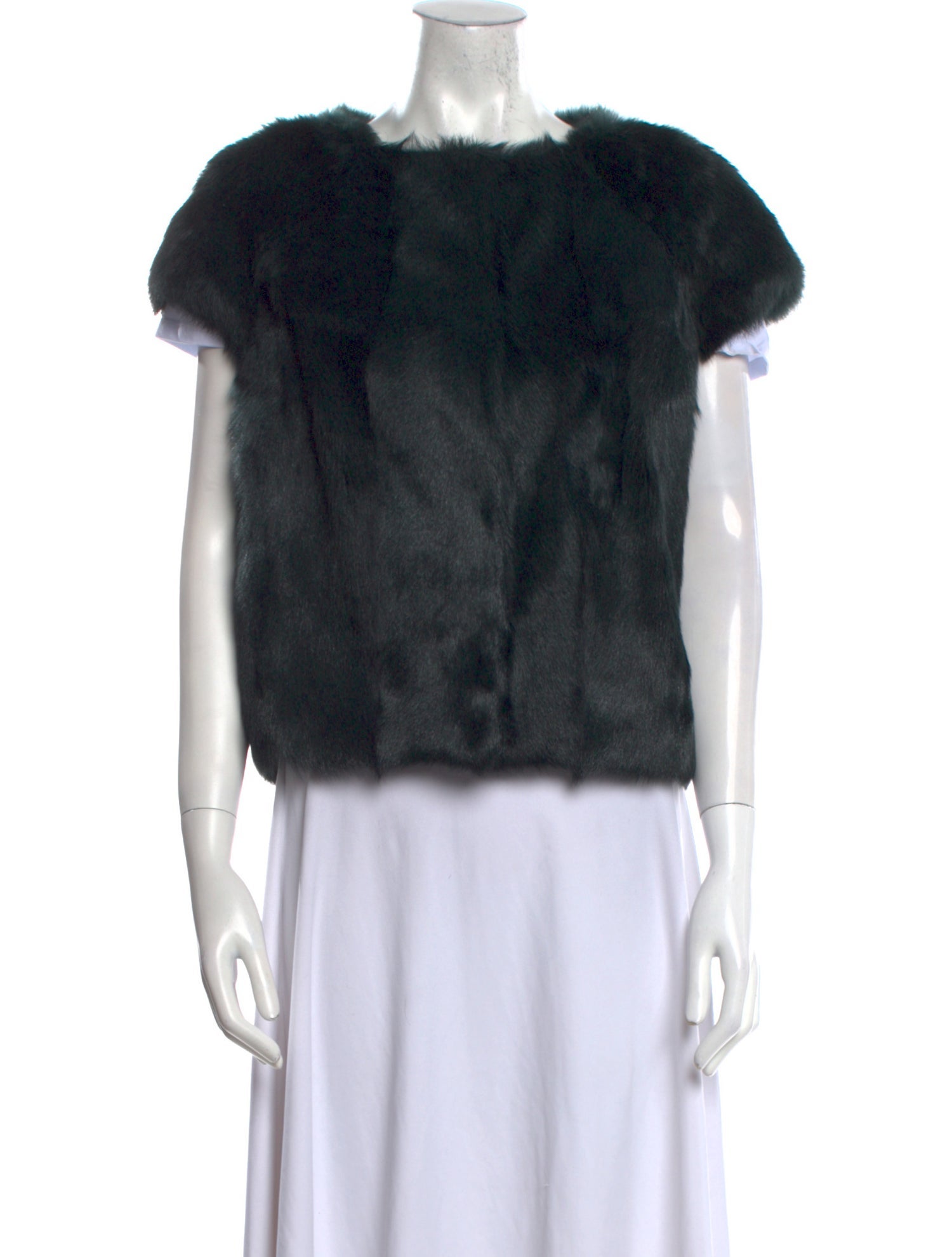 Barney's New York Fur Lace Pattern Blouse