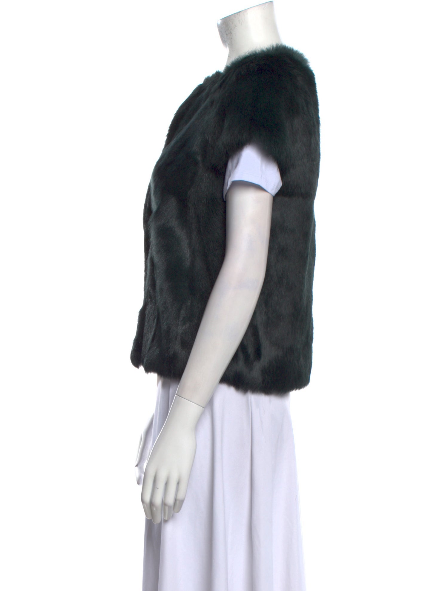 Barney's New York Fur Lace Pattern Blouse