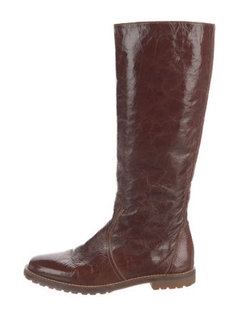 Barney's New York Patent Leather Riding Boots