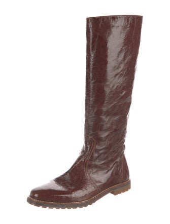 Barney's New York Patent Leather Riding Boots