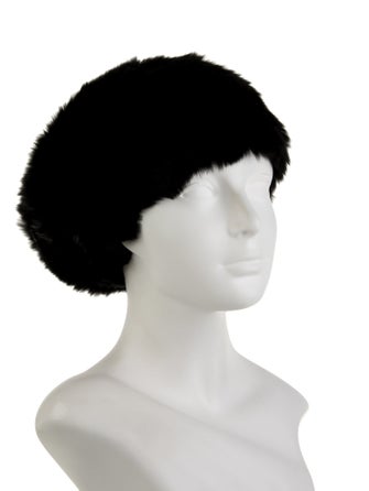 Barney's New York Rabbit Fur Beanie