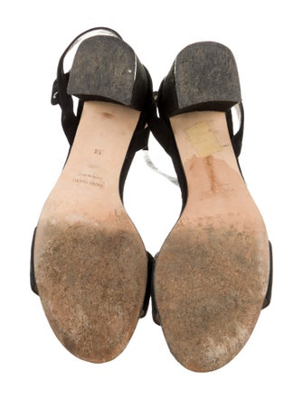Barney's New York Suede T-Strap Sandals