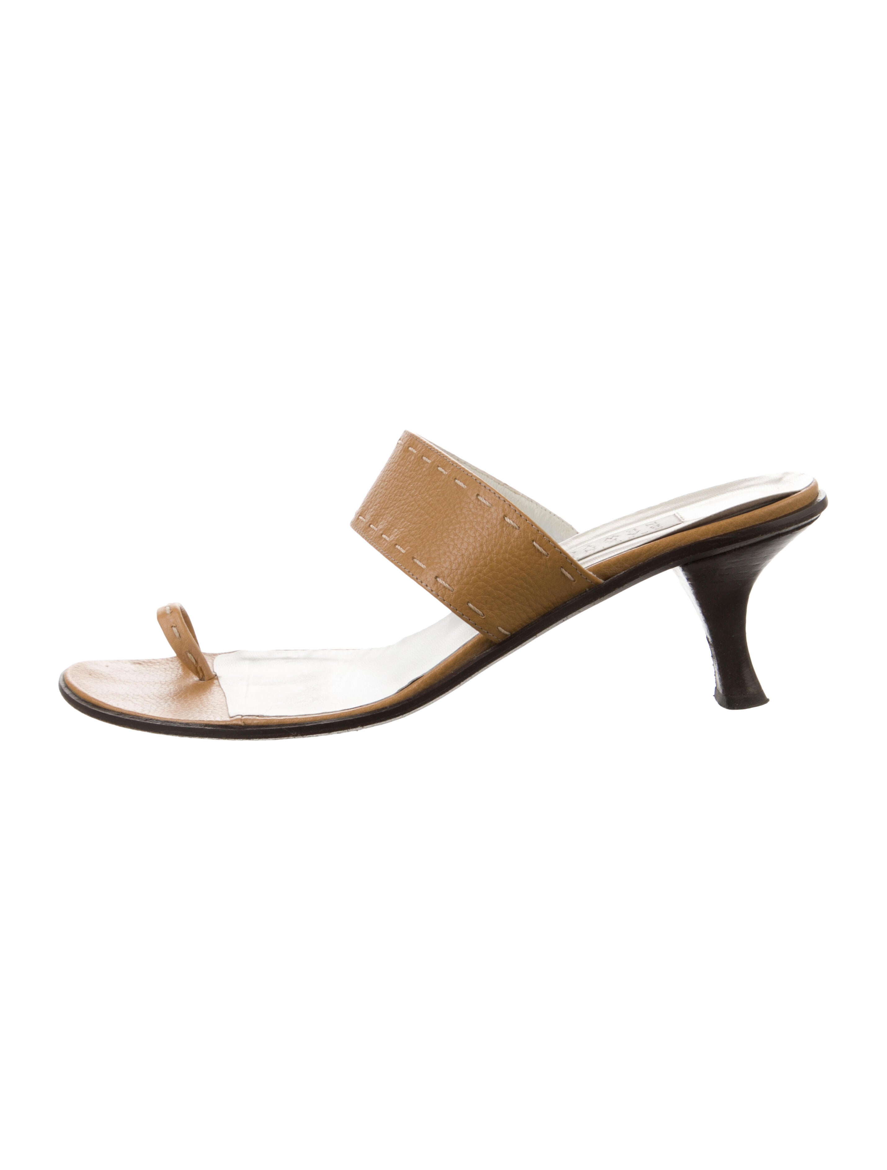 Barney's New York Leather Slides