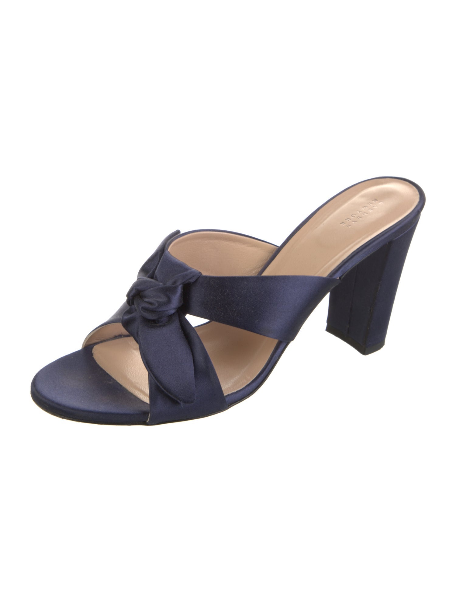 Barney's New York Satin Bow Accents Slides