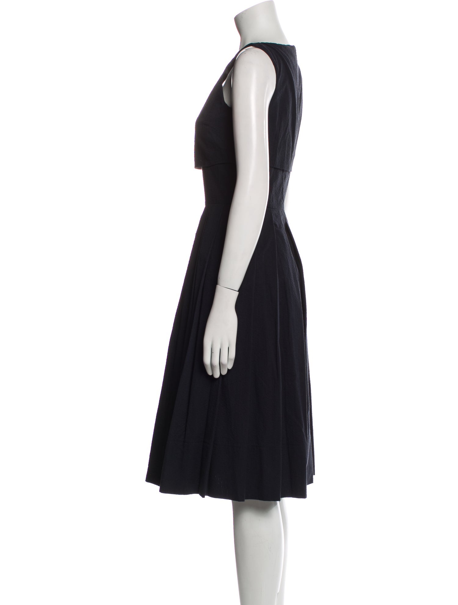 Barney's New York Scoop Neck Midi Length Dress