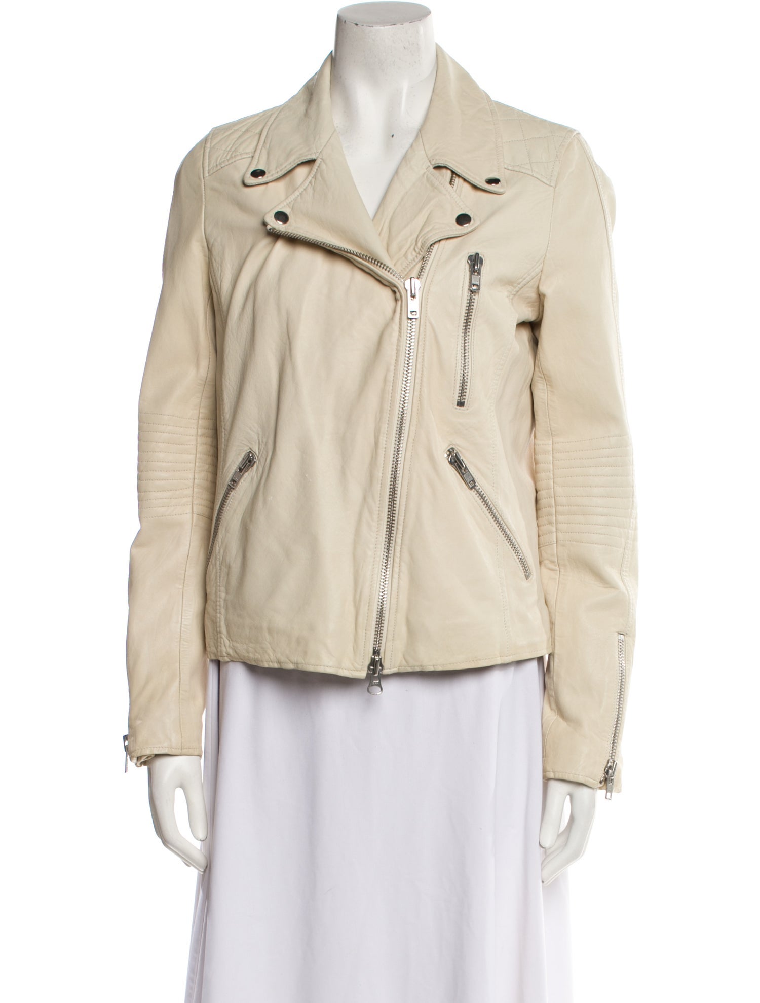 Barney's New York Leather Biker Jacket