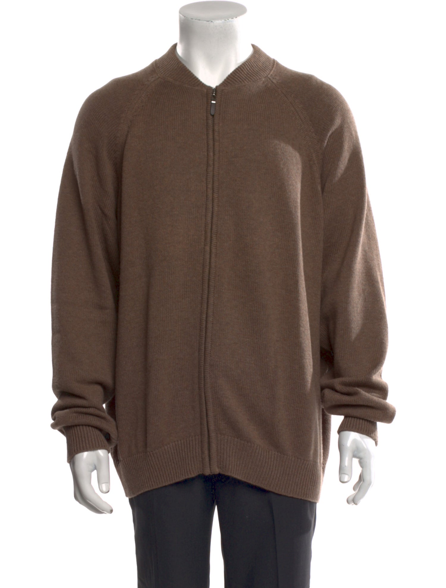 Barney's New York Mock Neck Long Sleeve Cardigan