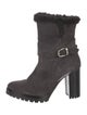 Barney's New York Suede Fur Trim Boots