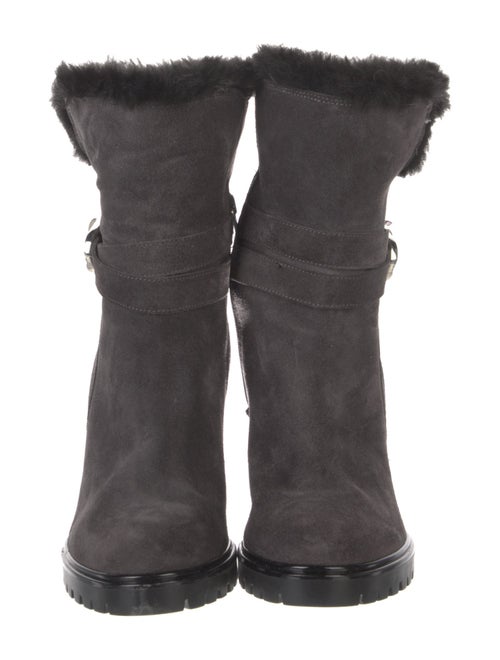 Barney's New York Suede Fur Trim Boots