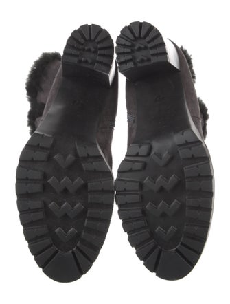 Barney's New York Suede Fur Trim Boots