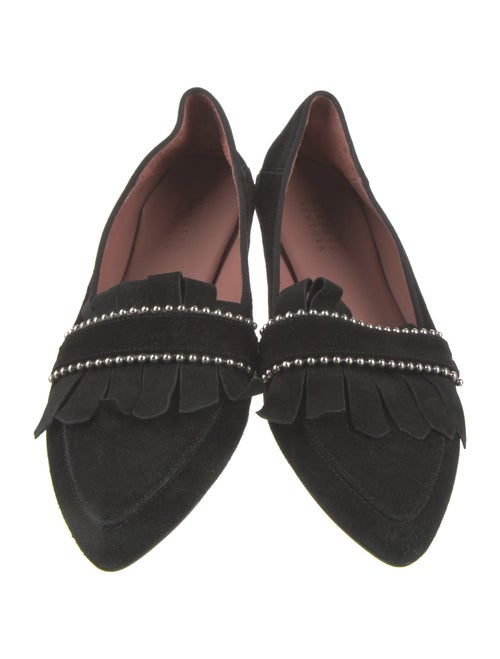Barney's New York Suede Fringe Trim Accent Loafers