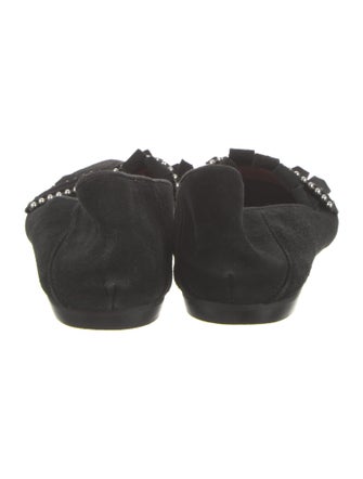 Barney's New York Suede Fringe Trim Accent Loafers