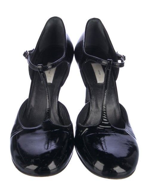Barney's New York Patent Leather T-Strap Pumps
